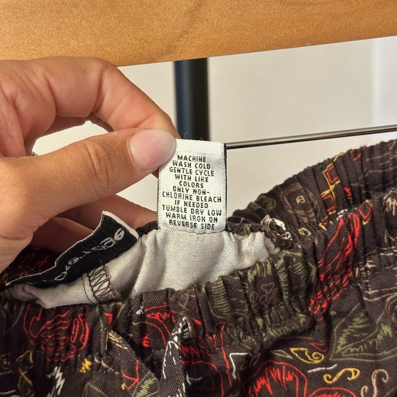 Brown Pull On Adjustable Fun Patterned Pants Size 14 Breckenridge Culottes A10 - Picture 9 of 9